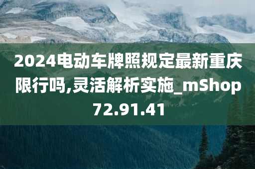 2024电动车牌照规定最新重庆限行吗,灵活解析实施_mShop72.91.41