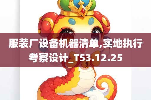 服装厂设备机器清单,实地执行考察设计_T53.12.25