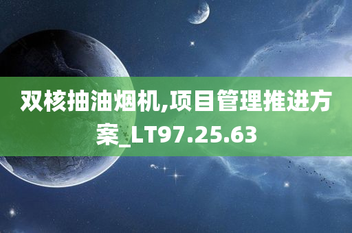 双核抽油烟机,项目管理推进方案_LT97.25.63