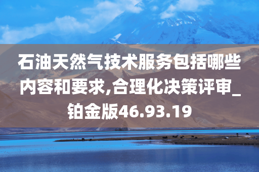 石油天然气技术服务包括哪些内容和要求,合理化决策评审_铂金版46.93.19