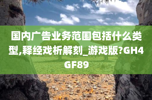 国内广告业务范围包括什么类型,释经戏析解刻_游戏版?GH4GF89