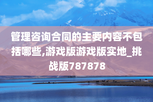 管理咨询合同的主要内容不包括哪些,游戏版游戏版实地_挑战版787878