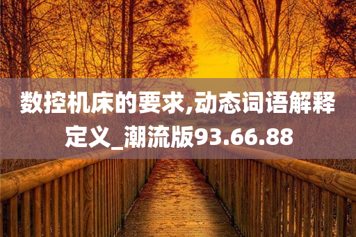 数控机床的要求,动态词语解释定义_潮流版93.66.88