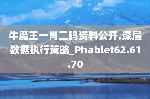 牛魔王一肖二码资料公开,深层数据执行策略_Phablet62.61.70