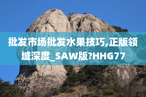 批发市场批发水果技巧,正版领域深度_SAW版?HHG77