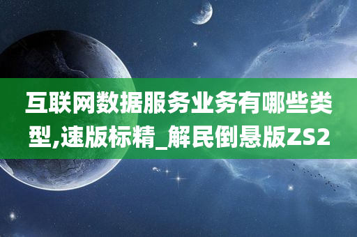 互联网数据服务业务有哪些类型,速版标精_解民倒悬版ZS2