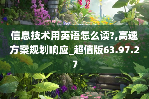 信息技术用英语怎么读?,高速方案规划响应_超值版63.97.27