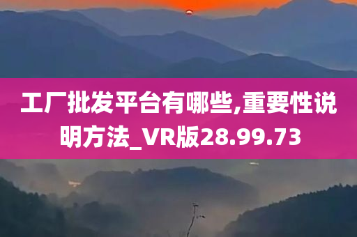 工厂批发平台有哪些,重要性说明方法_VR版28.99.73