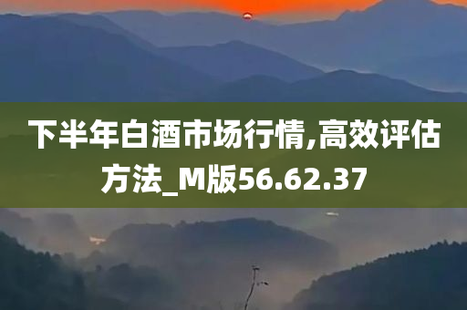 下半年白酒市场行情,高效评估方法_M版56.62.37