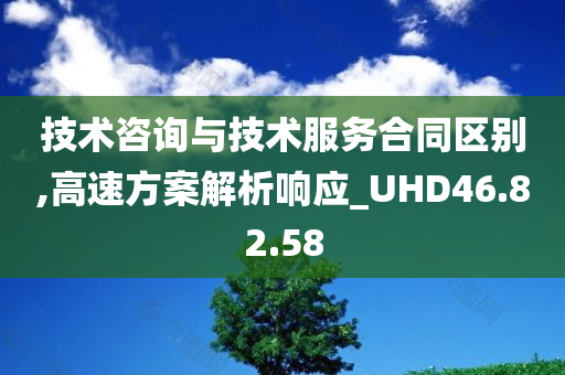 技术咨询与技术服务合同区别,高速方案解析响应_UHD46.82.58