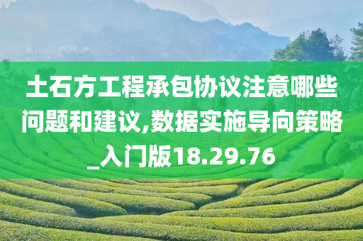 土石方工程承包协议注意哪些问题和建议,数据实施导向策略_入门版18.29.76