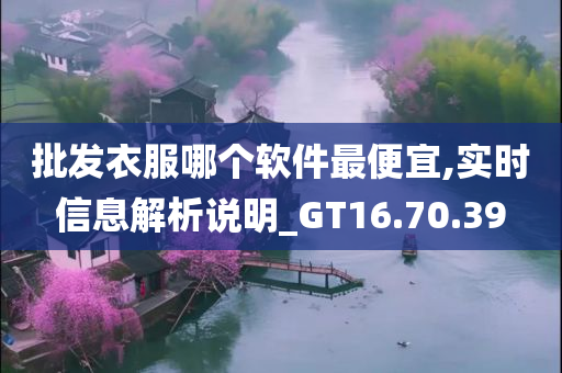 批发衣服哪个软件最便宜,实时信息解析说明_GT16.70.39