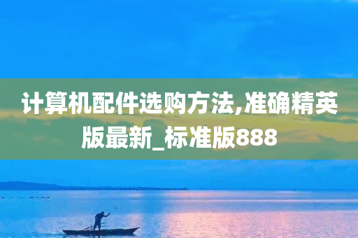 计算机配件选购方法,准确精英版最新_标准版888