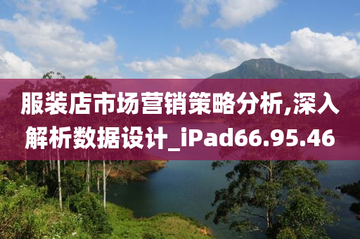 服装店市场营销策略分析,深入解析数据设计_iPad66.95.46