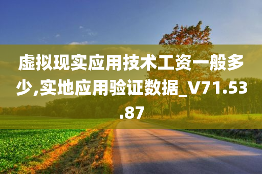 虚拟现实应用技术工资一般多少,实地应用验证数据_V71.53.87