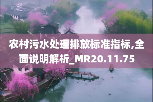 农村污水处理排放标准指标,全面说明解析_MR20.11.75