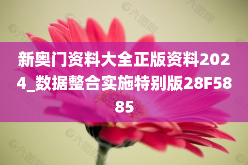 新奥门资料大全正版资料2024_数据整合实施特别版28F5885