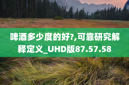 啤酒多少度的好?,可靠研究解释定义_UHD版87.57.58