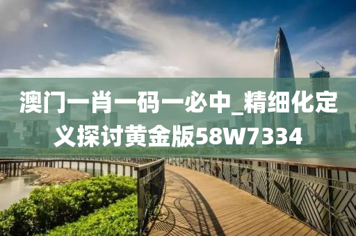 澳门一肖一码一必中_精细化定义探讨黄金版58W7334