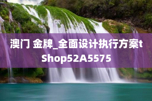 澳门 金牌_全面设计执行方案tShop52A5575