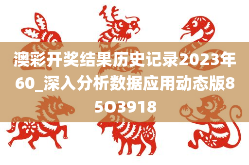 澳彩开奖结果历史记录2023年60_深入分析数据应用动态版85O3918