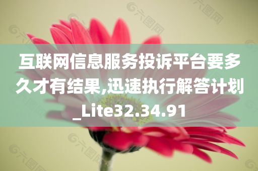 互联网信息服务投诉平台要多久才有结果,迅速执行解答计划_Lite32.34.91