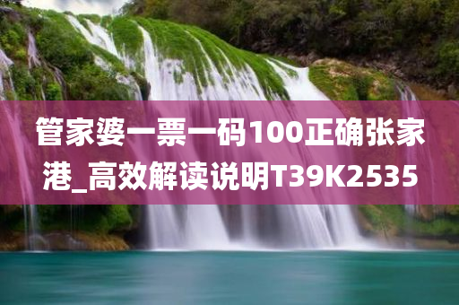 管家婆一票一码100正确张家港_高效解读说明T39K2535