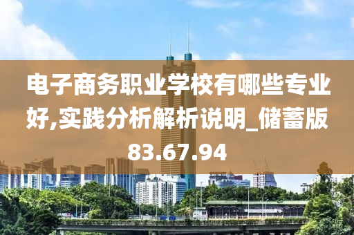 电子商务职业学校有哪些专业好,实践分析解析说明_储蓄版83.67.94