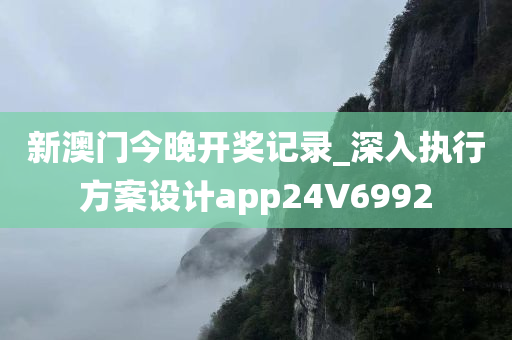 新澳门今晚开奖记录_深入执行方案设计app24V6992