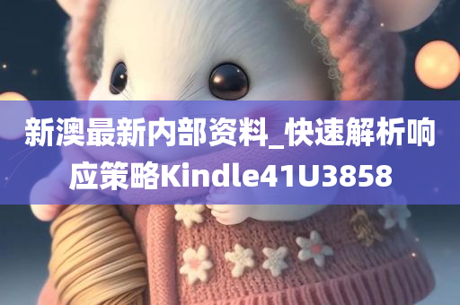 新澳最新内部资料_快速解析响应策略Kindle41U3858