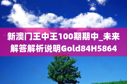 新澳门王中王100期期中_未来解答解析说明Gold84H5864