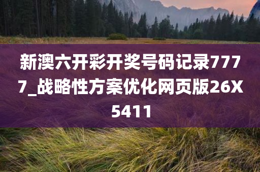 新澳六开彩开奖号码记录7777_战略性方案优化网页版26X5411