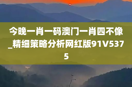 今晚一肖一码澳门一肖四不像_精细策略分析网红版91V5375