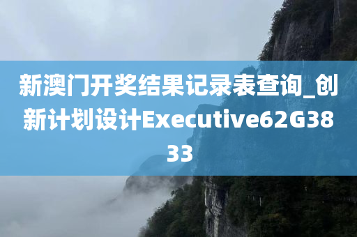 新澳门开奖结果记录表查询_创新计划设计Executive62G3833