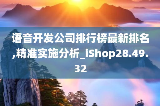 语音开发公司排行榜最新排名,精准实施分析_iShop28.49.32