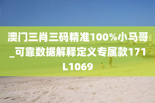 澳门三肖三码精准100%小马哥_可靠数据解释定义专属款171L1069