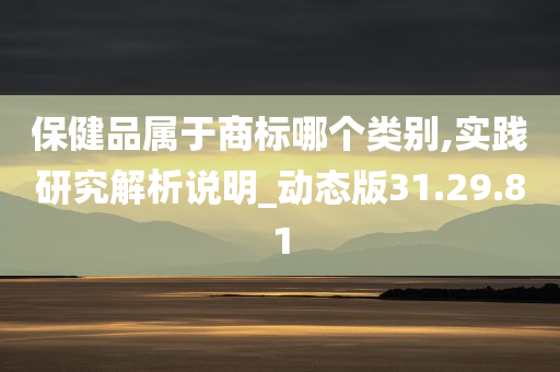 保健品属于商标哪个类别,实践研究解析说明_动态版31.29.81