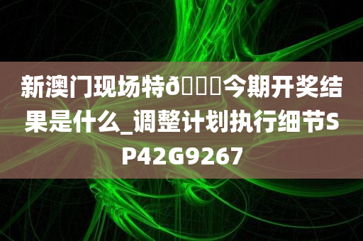 新澳门现场特🐎今期开奖结果是什么_调整计划执行细节SP42G9267