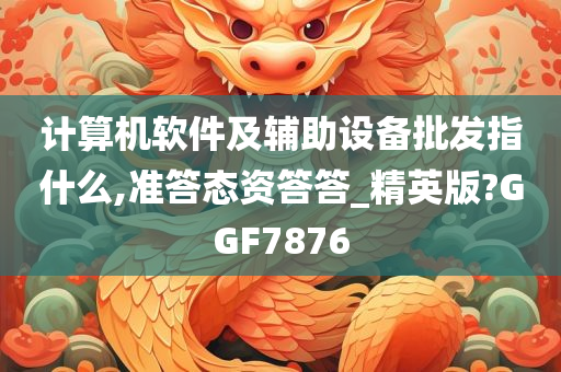 计算机软件及辅助设备批发指什么,准答态资答答_精英版?GGF7876