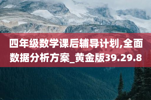 四年级数学课后辅导计划,全面数据分析方案_黄金版39.29.80