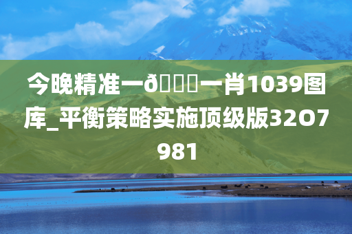 今晚精准一🐎一肖1039图库_平衡策略实施顶级版32O7981