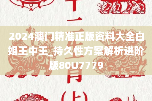 2024澳门精准正版资料大全白姐王中王_持久性方案解析进阶版80U7779