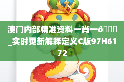 澳门内部精准资料一肖一🐎_实时更新解释定义C版97H6172