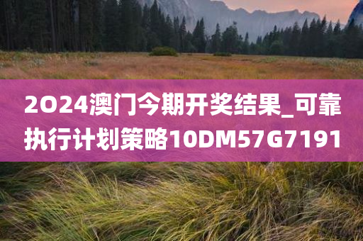 2O24澳门今期开奖结果_可靠执行计划策略10DM57G7191