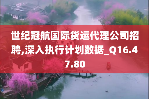 世纪冠航国际货运代理公司招聘,深入执行计划数据_Q16.47.80