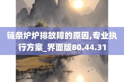 链条炉炉排故障的原因,专业执行方案_界面版80.44.31