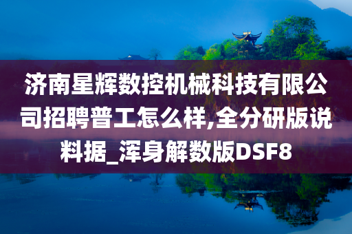 济南星辉数控机械科技有限公司招聘普工怎么样,全分研版说料据_浑身解数版DSF8