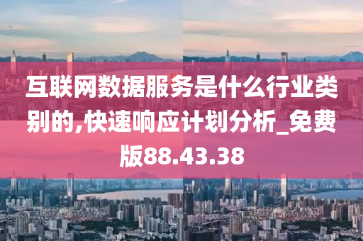 互联网数据服务是什么行业类别的,快速响应计划分析_免费版88.43.38