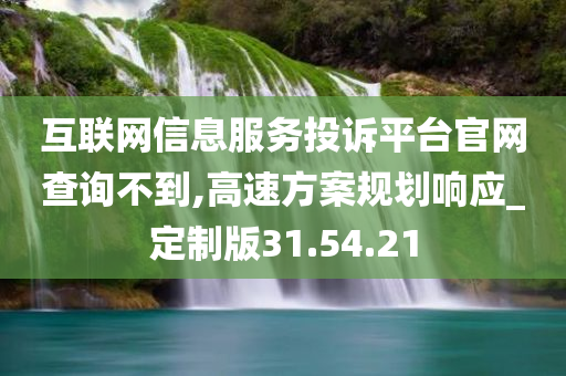 互联网信息服务投诉平台官网查询不到,高速方案规划响应_定制版31.54.21