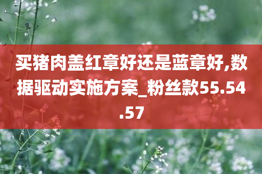 买猪肉盖红章好还是蓝章好,数据驱动实施方案_粉丝款55.54.57